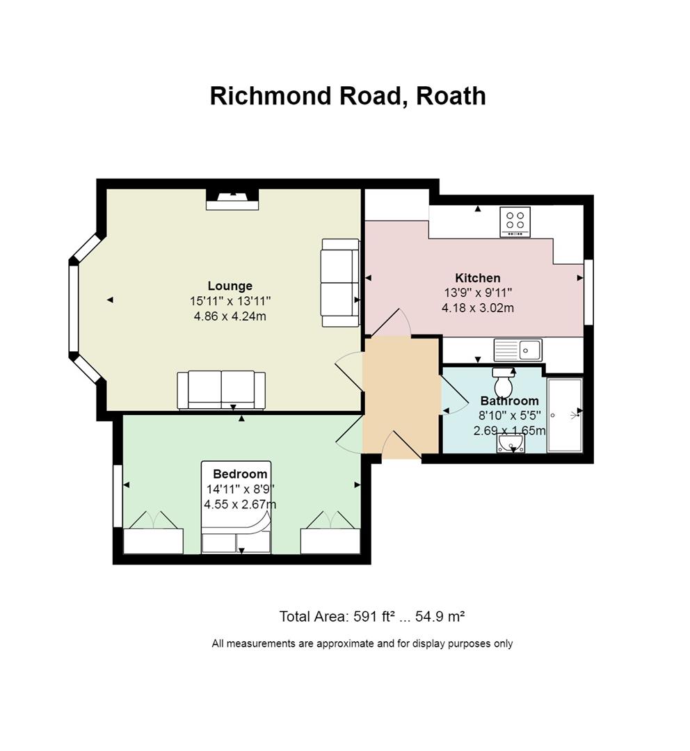 Floorplan for Richmond Road, Roath